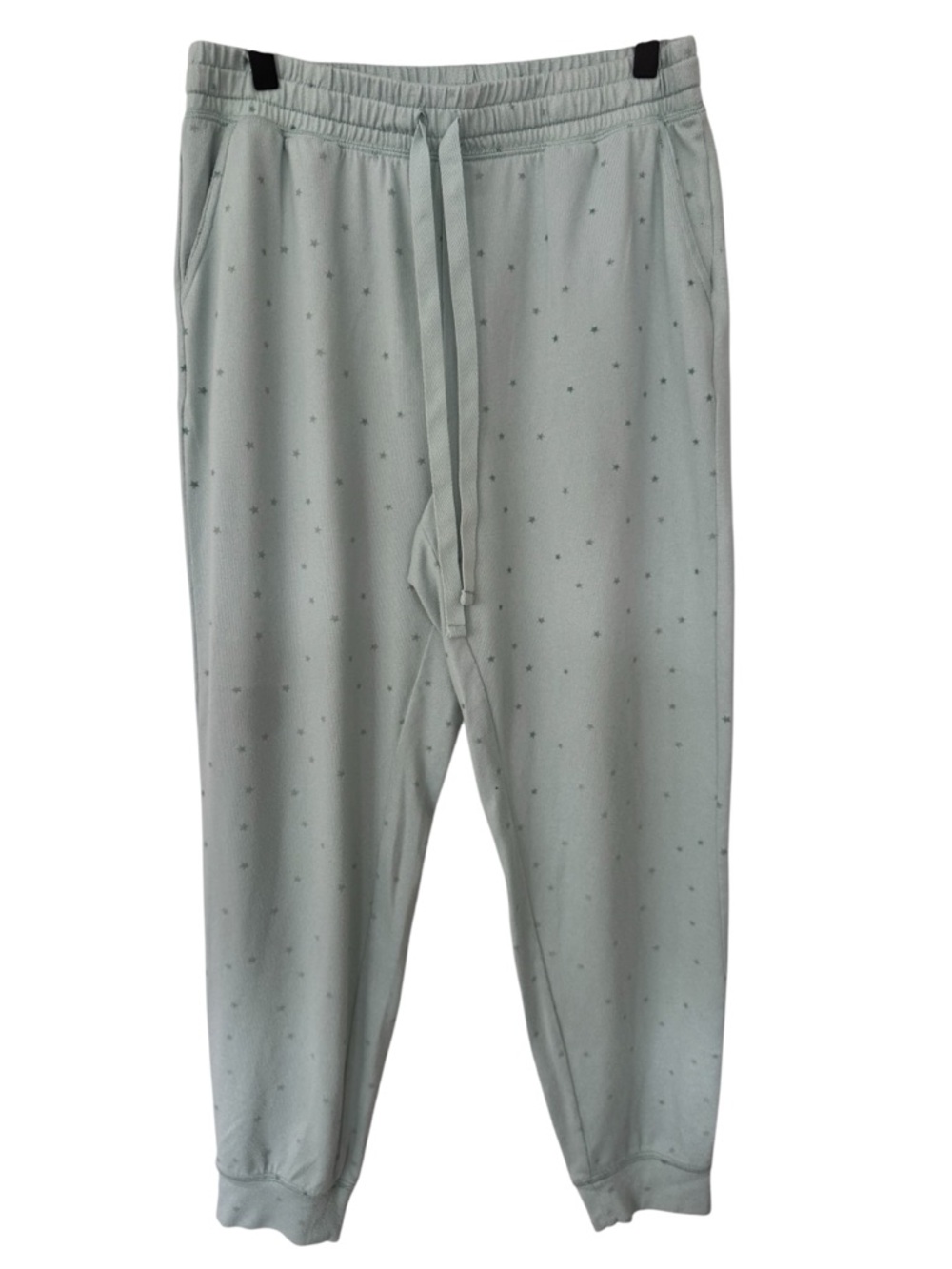 LOFT Pale Blue Star-Print Women's Pajama Joggers - Size M